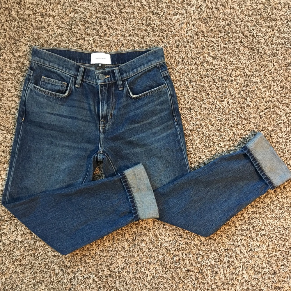 CURRENT/ELLIOT Cuffed dark wash jeans SIZE 25